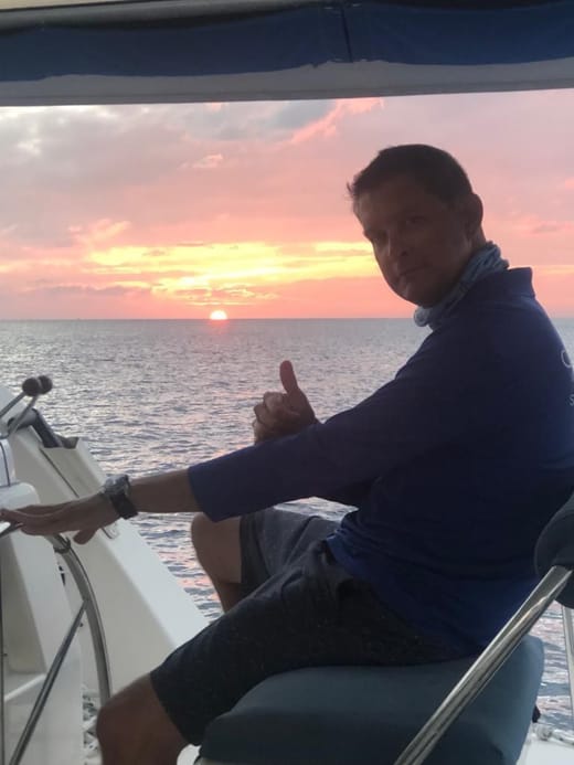 Captain Ben on board Calabaza