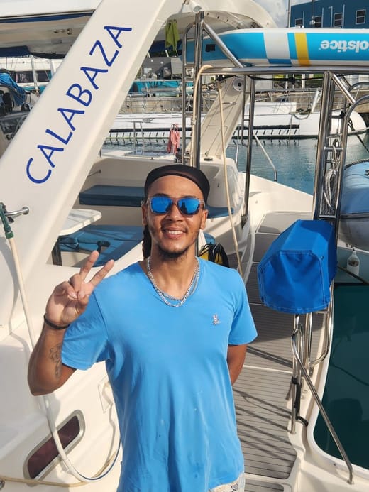 Jhamari on board Calabaza