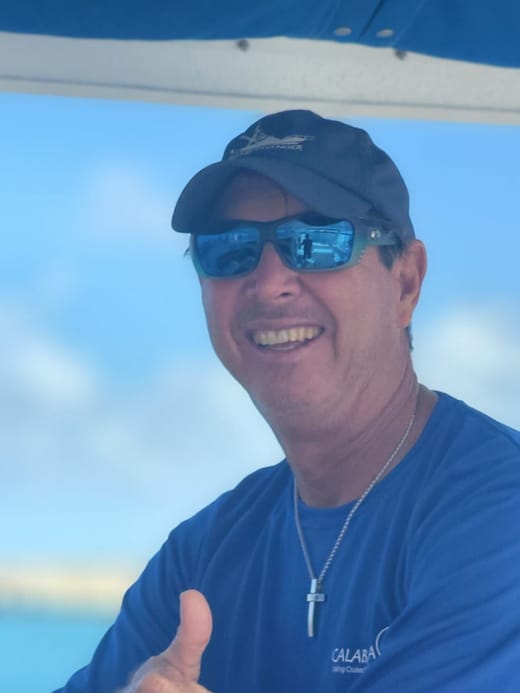 Captain Richard on board Calabaza